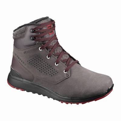 Férfi Salomon UTILITY WINTER CLIMASALOMON™ WATERPROOF Téli Bakancs SA2930168 Csokoládé/Fekete